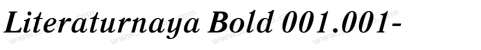 Literaturnaya Bold 001.001字体转换